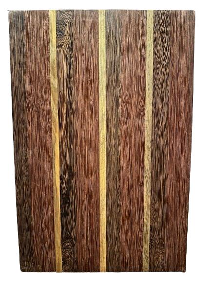 Lined wooden cutting board. Nice wooden designed light dark